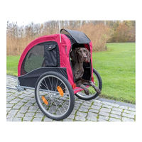 Produktbild von Trixie Fahrradanhänger aus Polyester in Schwarz/Rot Größe L wasserabweisend