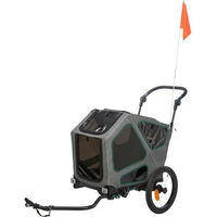 Produktbild von Trixie Fahrradanhänger für Hunde Größe M grau/salbei wasserabweisend aus Polyester