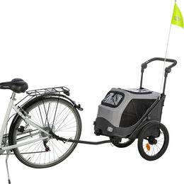 Trixie Fahrradanhänger für Hunde Größe S Schwarz faltbar wasserabweisend – Bild 1 von 10