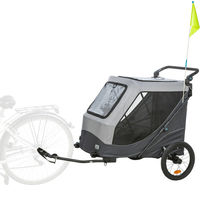 Produktbild von Trixie Fahrradanhänger mit Schnell-Falt-Funktion grau XL aus wasserabweisendem Polyester