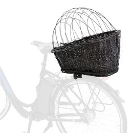 Trixie Fahrradkorb aus Weide für Gepäckträger in Schwarz oder Grau – Bild 1 von 1