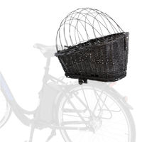 Produktbild von Trixie Fahrradkorb aus Weide für Gepäckträger in Schwarz oder Grau