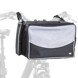 Trixie Fahrradkorb Front-Box Mini aus Polyester in Schwarz und Grau – Bild 1 von 1