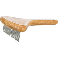 Produktbild von Trixie Fellentwirrer Bürste für Kurzhaar Tiere aus Bambus und Metall in Beige Natur