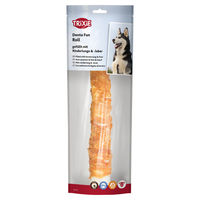Produktbild von Trixie Filled Chicken Chewing Roll Zahnpflege-Snack für Hunde mit Huhn und Rind glutenfrei und ohne Zucker 150 g 6 Stück - 6 x 150 g