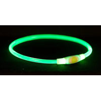 Produktbild von Trixie Flash Leuchtring USB aus Kunststoff Grün Größe S-M - 40 cm