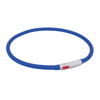 Produktbild von Trixie Flash Leuchtring USB aus Silikon Blau für Hunde - 70 cm