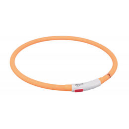 Trixie Flash Leuchtring USB aus Silikon für Hunde Orange - 1 Stk. – Bild 1 von 2