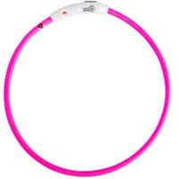 Produktbild von Trixie Flash Leuchtring USB Pink für Hunde Größe M-L - 45 cm