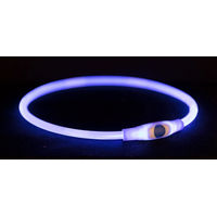 Produktbild von Trixie Flash USB Leuchtring für Hunde Blau S-M 40 cm - 40 cm