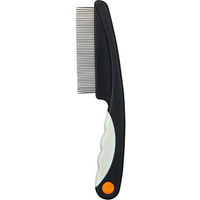 Produktbild von Trixie Floh- und Läusekamm aus Metall in Schwarz für alle Felltypen