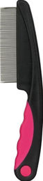 Trixie Floh- und Staubkamm für Katzen aus Kunststoff in Schwarz/Rosa 15 cm – Bild 1 von 4
