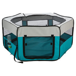Trixie Freilauf für Kleintiere und Welpen aus Polyester, türkis/grau, ø 130 x 55 cm – Bild 1 von 13