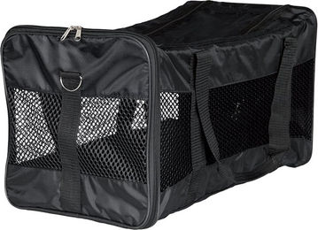 Trixie Friends on Tour Tragetasche Ryan Transportbox für kleine Rassen aus Polyester Schwarz L 54 x B 30 x H 30 cm – Bild 1 von 3