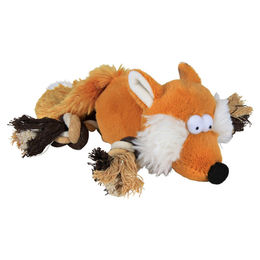 Trixie Fuchs Kuscheltier mit Spieltau aus Plüsch für kleine bis mittlere Hunde 34 cm - 1 Stk. – Bild 1 von 4