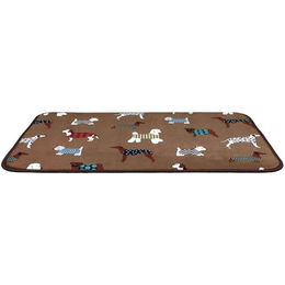 Trixie FunDogs Hundematte aus Plüsch in Braun 90 x 68 cm – Bild 1 von 2