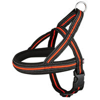 Produktbild von Trixie Fusion Hundegeschirr aus Polyester Schwarz/Orange Größe L-XL