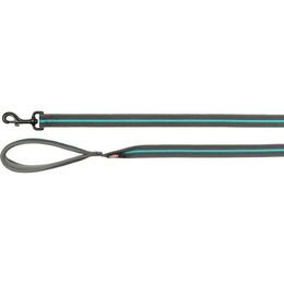Trixie Fusion Schleppleine aus Neopren für Hunde extra lang 1,80 m Grau Blau S-L - 1,8 m – Bild 1 von 3