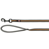 Produktbild von Trixie Fusion Schleppleine gummiert Grau Orange L - 15 m