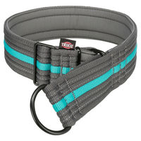 Produktbild von Trixie Fusion Zug-Stopp-Halsband Erziehungshalsband aus Neopren extra breit Grau Blau Größe L-XL