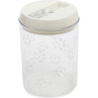 Produktbild von Trixie Futter- und Snackdose aus Kunststoff für Hund und Katze 1,5 Liter transparent/weiß - 1,5 l