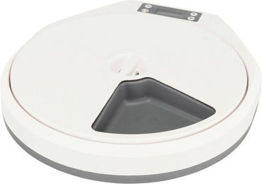 Trixie Futterautomat TX4+1 automatischer Futterspender für Hunde weiß/grau - 5 x 0,24 l – Bild 1 von 8