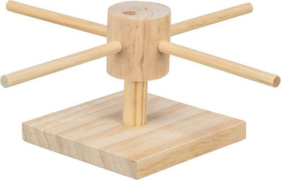Trixie Futterkarussell aus Holz als Intelligenzspielzeug für Meerschweinchen und Kaninchen 22x8x22 cm – Bild 1 von 3