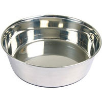Produktbild von Trixie Futternapf aus Edelstahl mit Gummiboden Silber 1 l/17 cm - 1 l