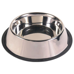 Trixie Futternapf aus Edelstahl mit Gummiring in Silber - 2,8 l – Bild 1 von 3