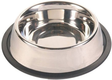 Trixie Futternapf aus Edelstahl mit Gummiring Silber 1,75 l 30 cm - 1,75 l – Bild 1 von 3