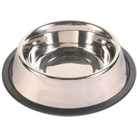 Produktbild von Trixie Futternapf aus Edelstahl mit Gummiring Silber 1,75 l 30 cm - 1,75 l