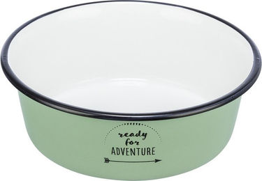 Trixie Futternapf Emaille Grün Weiß 2er Set 2 x 1900ml ø 21cm – Bild 1 von 1