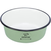 Produktbild von Trixie Futternapf Emaille Grün Weiß 2er Set 2 x 1900ml ø 21cm
