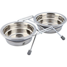 Trixie Futternapf Set für Hunde aus Edelstahl in Silber - 6 x 0,25 l – Bild 1 von 2