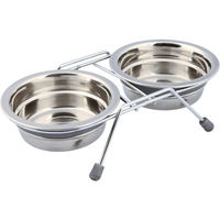 Produktbild von Trixie Futternapf Set für Hunde aus Edelstahl in Silber - 6 x 0,25 l