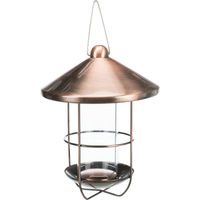 Produktbild von Trixie Futtersäule für Vögel aus Kunststoff mit Außengitter in Kupfer und Transparent 500 ml - 500 ml