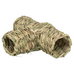 Trixie Grastunnel aus Naturmaterialien als Knabberspielzeug für Kaninchen, Meerschweinchen, Hamster und Degus 25 x 9 x 18 cm – Bild 1 von 4