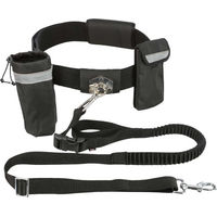 Produktbild von Trixie Handsfree Joggingleine mit Bauchgurt aus Nylon für große Hunde in Schwarz