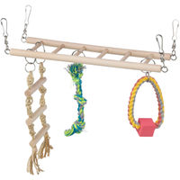 Produktbild von Trixie Hängebrücke mit Strickleiter aus Holz für Kleinnager und Frettchen - 1 Stk.