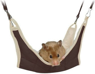 Trixie Hängematte für Hamster und Mäuse aus Baumwolle 18 x 18 cm bunt – Bild 1 von 10