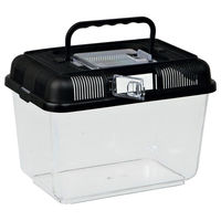 Produktbild von Trixie Hartschalen-Box aus Kunststoff zur Aufbewahrung und zum Transport von Futterinsekten für Reptilien und Amphibien Transparent 24 x 17 x 16 cm