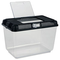 Produktbild von Trixie Hartschalen-Transport- und Fütterungsbox für Reptilien aus Kunststoff 38 x 26 x 24 cm Transparent Grün