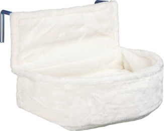TRIXIE Heizungsliege Kuschelsack für Katzen aus Plüsch in Weiß – Bild 1 von 2