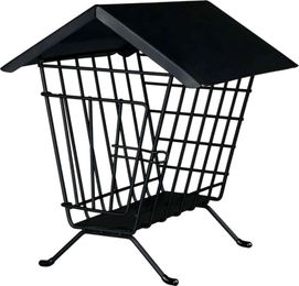 TRIXIE Heuraufe aus Metall zum Aufstellen für Kaninchen Meerschweinchen und Hamster Schwarz 20 x 23 x 20 cm – Bild 1 von 6