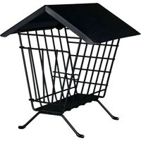 Produktbild von TRIXIE Heuraufe aus Metall zum Aufstellen für Kaninchen Meerschweinchen und Hamster Schwarz 20 x 23 x 20 cm