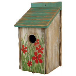 Trixie Holz Nistkasten für Wildvögel mit Blumenmotiv – Bild 1 von 5