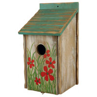 Produktbild von Trixie Holz Nistkasten für Wildvögel mit Blumenmotiv