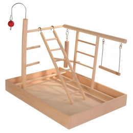 Produktbild von Trixie Holzspielplatz für Wellensittiche und Kanarienvögel aus Naturholz 34 x 26 x 25 cm