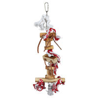 Produktbild von TRIXIE Holzspielzeug mit Glocke und Lederband für Vögel 35 cm - 35 cm