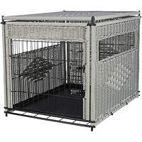 Produktbild von Trixie Home Kennel Hundebox aus Polyrattan Hellgrau Medium 58 x 60 x 77 cm